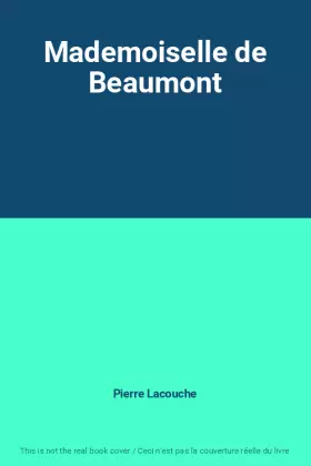 Couverture du produit · Mademoiselle de Beaumont