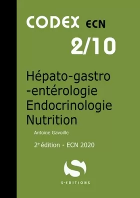 Couverture du produit · Hepato-gastro entérologie endocrinologie nutrition: codex ecn 2/10 (2e édition)