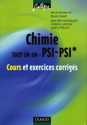 Couverture du produit · Chimie tout-en-un PSI-PSI* : Cours et exercices corrigés