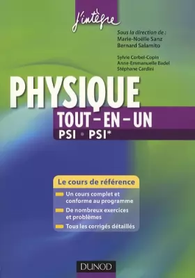 Couverture du produit · Physique tout-en-un PSI, PSI* - 2ème édition - Cours et exercices corrigés