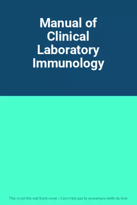 Couverture du produit · Manual of Clinical Laboratory Immunology