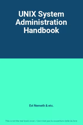 Couverture du produit · UNIX System Administration Handbook