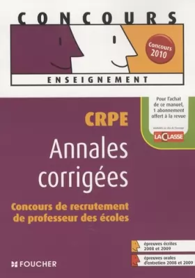 Couverture du produit · Annales corrigées CRPE : Concours de recrutement de professeur des écoles (Ancienne Edition)