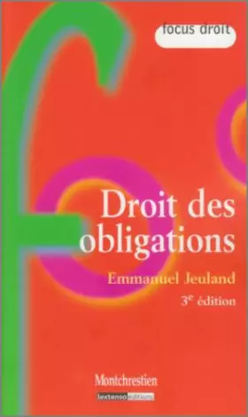 Couverture du produit · Droit des obligations