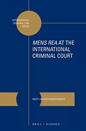 Couverture du produit · Mens Rea at the International Criminal Court
