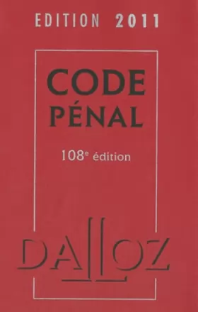 Couverture du produit · Code pénal 2011