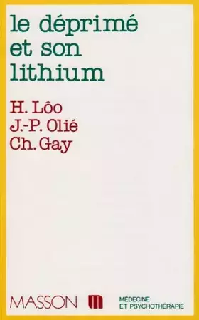 Couverture du produit · Le deprime et son lithium