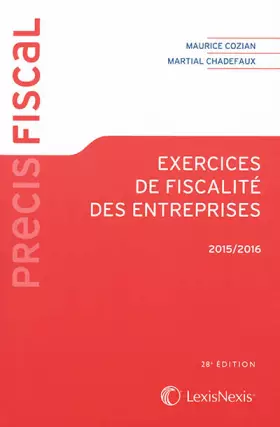 Couverture du produit · Exercices de fiscalité des entreprises 2015-2016