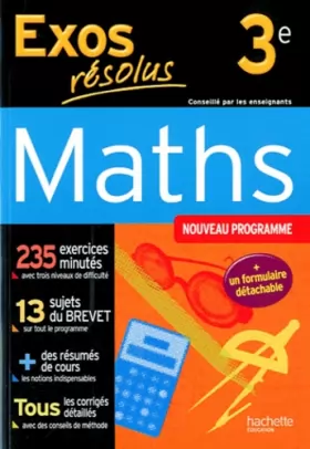 Couverture du produit · Exos résolus - Maths 3e
