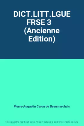 Couverture du produit · DICT.LITT.LGUE FRSE 3    (Ancienne Edition)