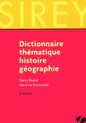 Couverture du produit · Dictionnaire thématique : Histoire - Géographie