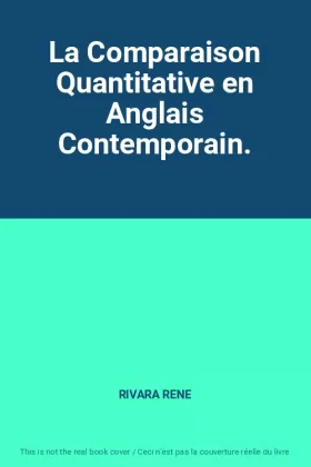 Couverture du produit · La Comparaison Quantitative en Anglais Contemporain.