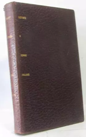 Couverture du produit · Lettres à Sophie Volland précédées d'une Etude, d'un Avertissement, d'un Sommaire et d'une chronologie, suivies de Notes et d'u