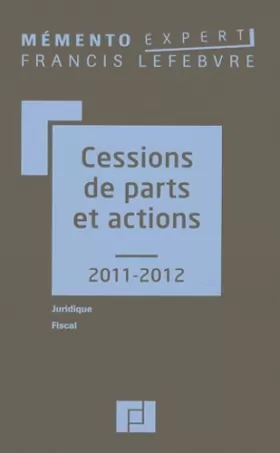 Couverture du produit · Cessions de parts et actions 2011-2012