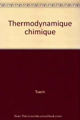 Couverture du produit · Thermodynamique chimique