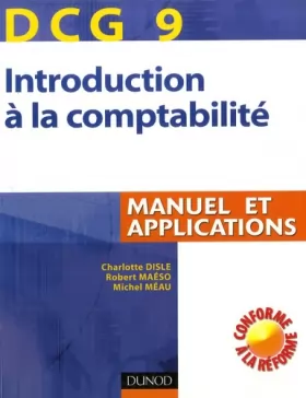 Couverture du produit · Introduction comptabilité DCG9 : Manuel et applications