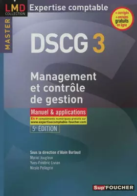 Couverture du produit · DSCG 3 Management et contrôle de gestion Manuel et applications 5e édition