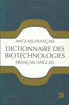 Couverture du produit · Dictionnaire, anglais-français et français-anglais des biotechnologies