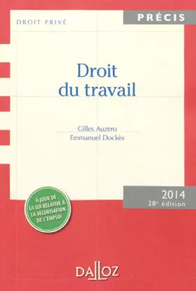 Couverture du produit · Droit du travail. Édition 2014-28e éd.