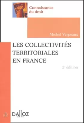Couverture du produit · Les Collectivités territoriales en France