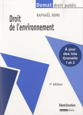 Couverture du produit · Droit de l'environnement