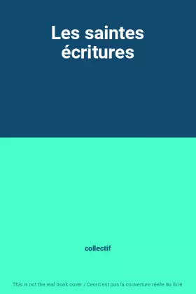 Couverture du produit · Les saintes écritures