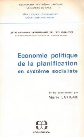 Couverture du produit · Économie politique de la planification en système socialiste (Recherches Panthéon-Sorbonne)