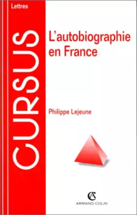 Couverture du produit · L'autobiographie en France