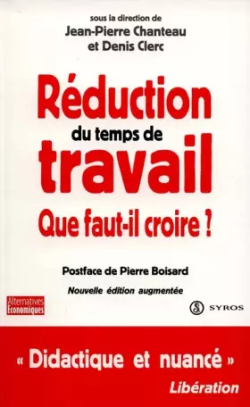 Couverture du produit · Réduction du temps de travail. Que faut-il croire ?