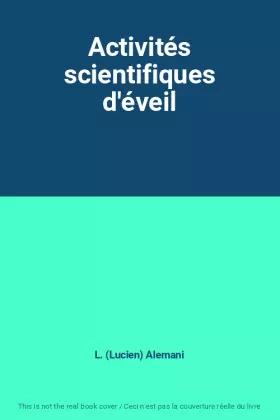 Couverture du produit · Activités scientifiques d'éveil