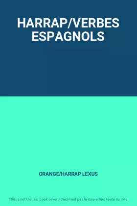 Couverture du produit · HARRAP/VERBES ESPAGNOLS