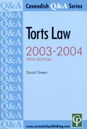 Couverture du produit · Torts Q&A 2003-2004 5/e