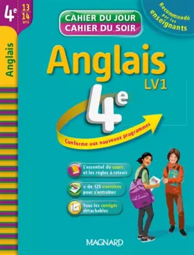 Couverture du produit · Anglais 4e LV1 : cahier de révision et d'entraînement