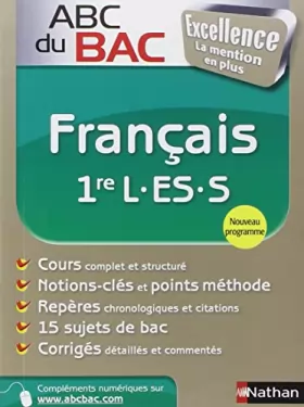 Couverture du produit · ABC du BAC Excellence Français 1re L.ES.S