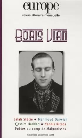 Couverture du produit · Europe, N° 967-968 : Boris Vian