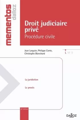 Couverture du produit · Droit judiciaire privé. Procédure civile - 20e éd.: Mémentos