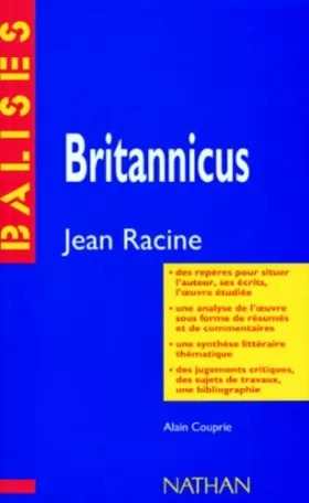 Couverture du produit · Britannicus : Résumé analytique, commentaire critique, documents complémentaires