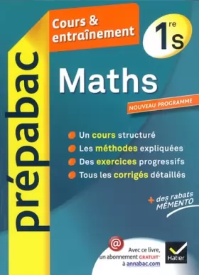 Couverture du produit · Maths 1re S - Prépabac Cours & entraînement: Cours, méthodes et exercices - Première S