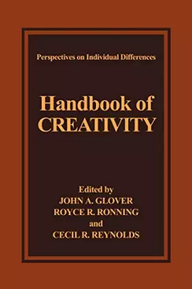 Couverture du produit · Handbook of Creativity (Perspectives on Individual Differences)