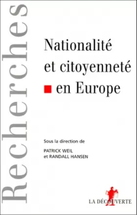 Couverture du produit · Nationalité et citoyenneté en Europe