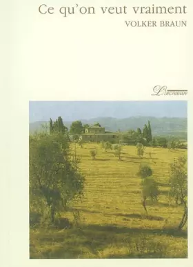 Couverture du produit · Ce qu''on veut vraiment