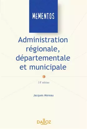 Couverture du produit · Administration régionale, départementale et municipale