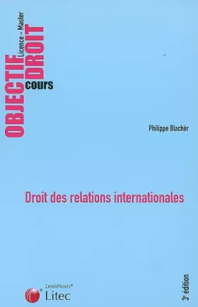 Couverture du produit · Droit des relations internationales