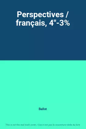 Couverture du produit · Perspectives / français, 4"-3%
