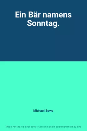 Couverture du produit · Ein Bär namens Sonntag.