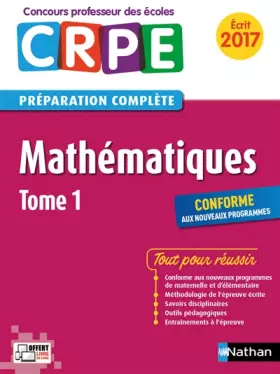 Couverture du produit · Mathématiques - Tome 1 - CRPE 2017 (01)