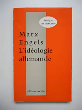 Couverture du produit · L'idéologie allemande / Marx Engels / 1ére partie Réf64409