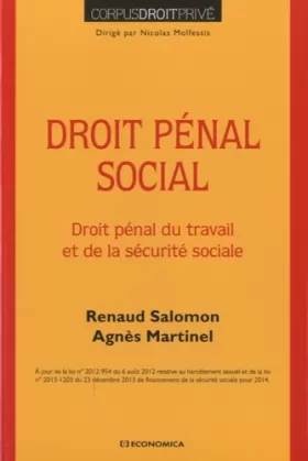 Couverture du produit · Droit pénal social : Droit pénal du travail et de la sécurité sociale