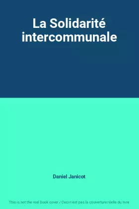 Couverture du produit · La Solidarité intercommunale