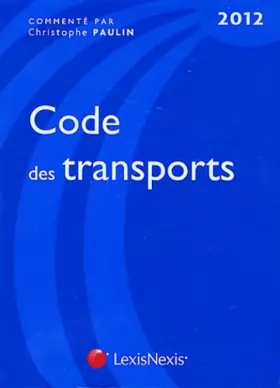 Couverture du produit · Code des transports 2012